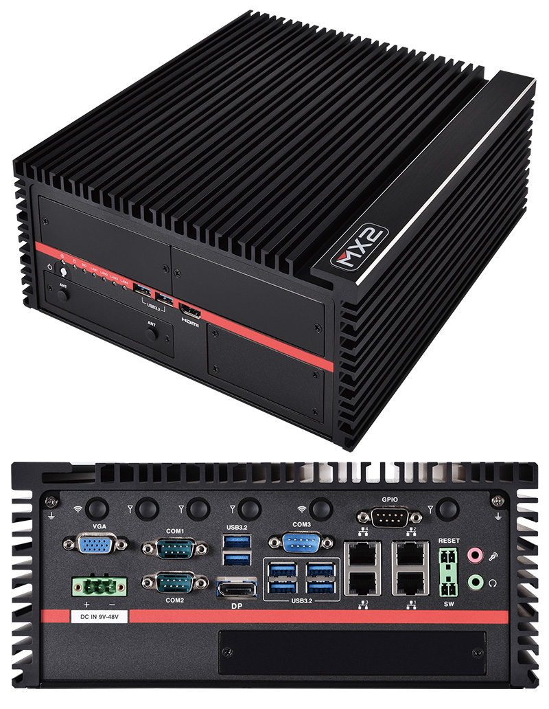 Mitac MX2-10ADP-D-FL (Intel Raptor Lake-S, 12/13/14th Gen Intel Core-i, 4x LAN, 3x RS232)  <b>[FANLESS]</b>